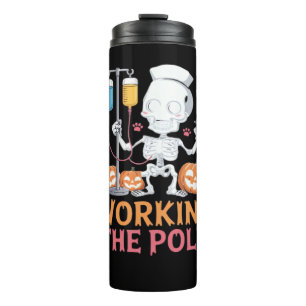 Halloween Nurse Skeleton Funny Joke Essential T-Sh Thermal Tumbler