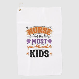 Halloween Nurse Spooktacular Kids Vintage Design_1 Golf Towel