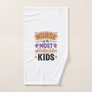 Halloween Nurse Spooktacular Kids Vintage Design_1 Hand Towel