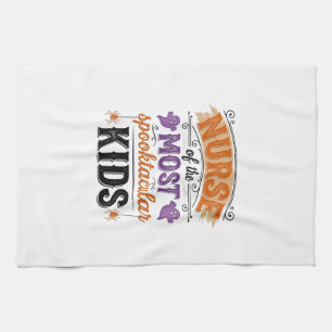 Halloween Nurse Spooktacular Kids Vintage Design_1 Kitchen Towel
