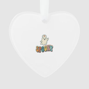 Halloween Nurse Spooky Ghost Retro Funny_1 Ornament