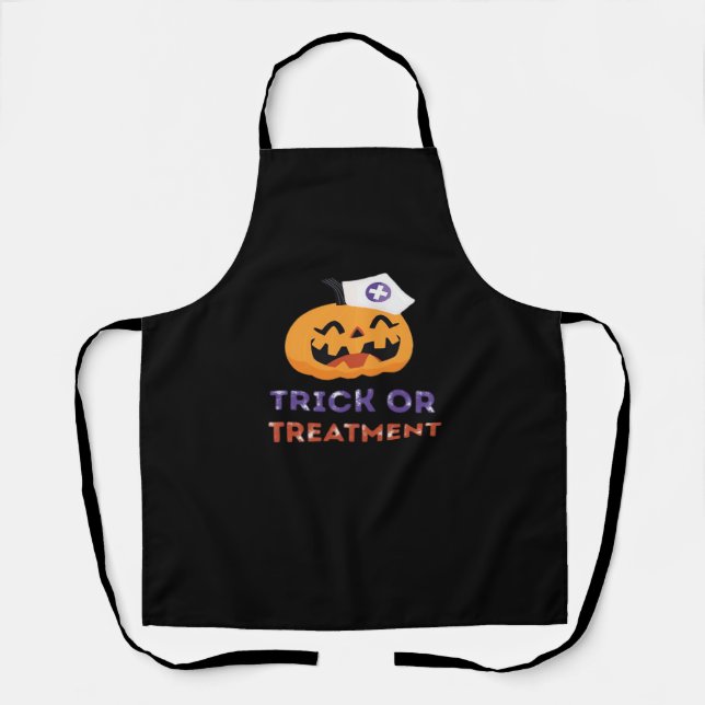 Halloween Nurse Trick or Treatment Classic T-Shirt Apron (Front)