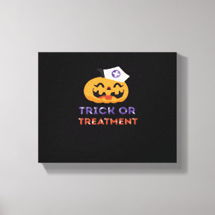 Halloween Nurse Trick or Treatment Classic T-Shirt Canvas Print