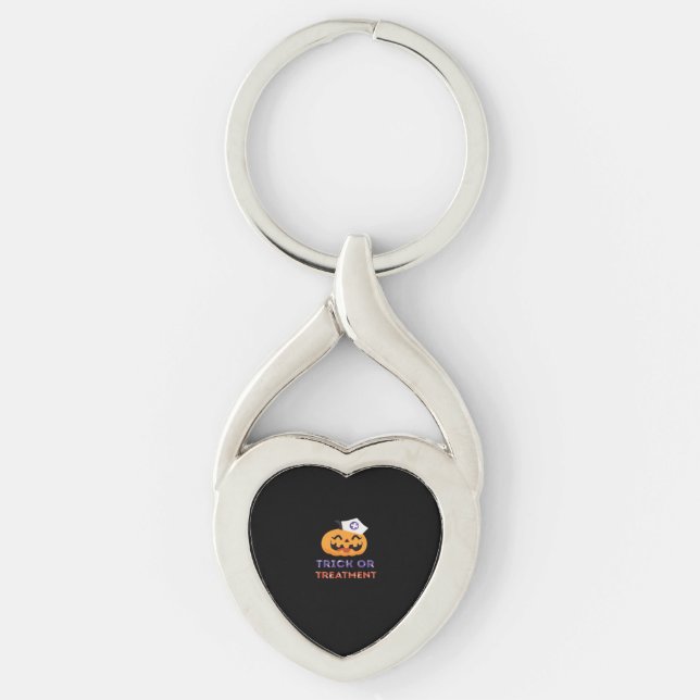 Halloween Nurse Trick or Treatment Classic T-Shirt Keychain (Front)
