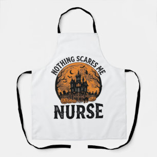 Halloween Nurse Vintage Spooky Moon Design_1 Apron