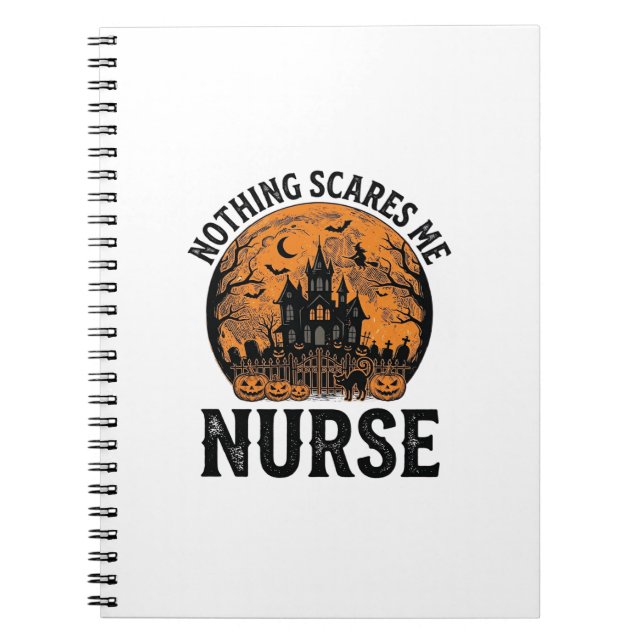 Halloween Nurse Vintage Spooky Moon Design_1 Notebook (Front)