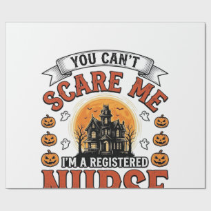 Halloween Nurse Vintage Spooky Registered Nurse De Wrapping Paper