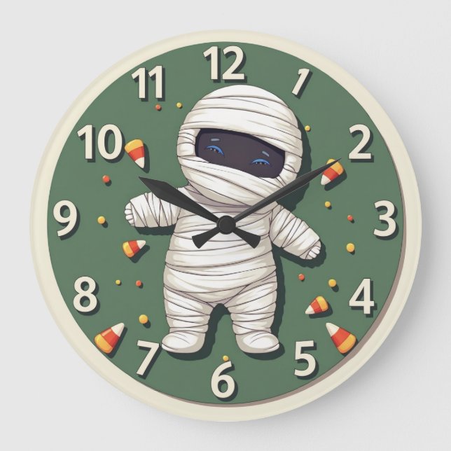 Halloween Nursery: Lil' Monster Wall Clock (Front)