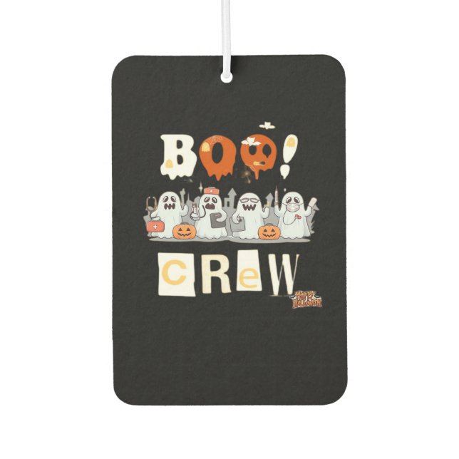 Halloween Nurses Boo Crew Classic T-Shirt Air Freshener (Front)