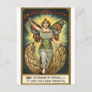Halloween Nutshell Fairy Postcard