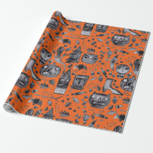 Halloween-O-Rama Wrapping Paper