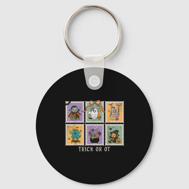 Halloween Occupational Therapy Trick Or Ot Therapi Keychain (Front)