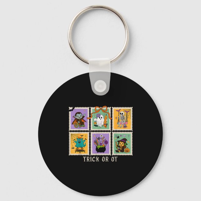 Halloween Occupational Therapy Trick Or Ot Therast Keychain (Front)