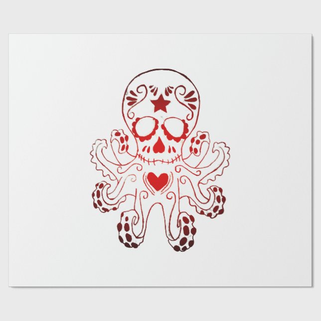 Halloween Octo Wrapping Paper (Flat)