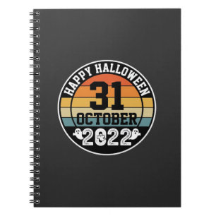 Halloween October 31 2022 Sunset Retro Design_1 Notebook