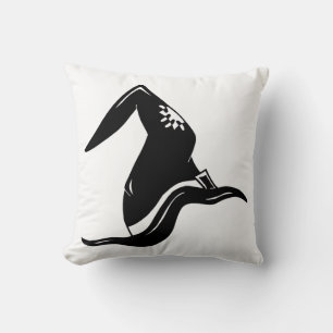 Halloween October 31 Decor Witch Hat Throw Pillow