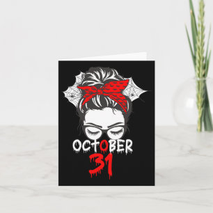 Halloween October 31 Mom Mother Spider Web Card