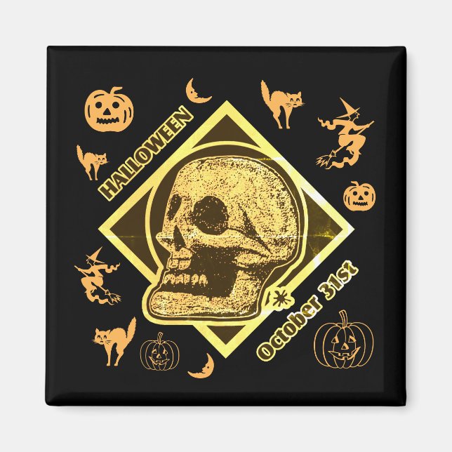 Halloween October 31st Collage Magnet (Front)