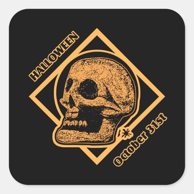 Halloween October 31st Square Sticker (Front)