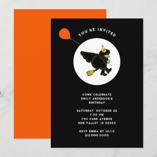Halloween October Birthday Party Invitation