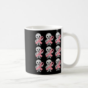 Halloween October Breast Cancer Awareness Pink Cut Coffee Mug