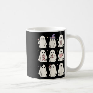 Halloween October Breast Cancer Awareness Pink Cut Coffee Mug