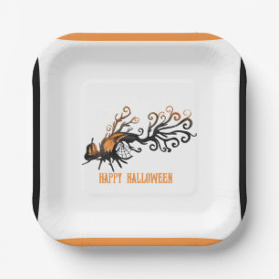 Halloween/October/Fall/pumpkin tree Paper Plate