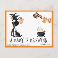 Halloween October Pregnancy Announcement Witch