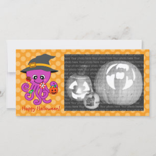 Halloween Octopus Holiday Card