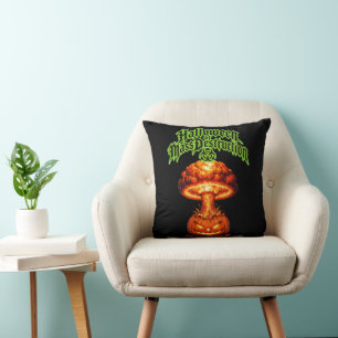 Halloween of Mass Destruction Nuclear Jack-o'-Lant Throw Pillow