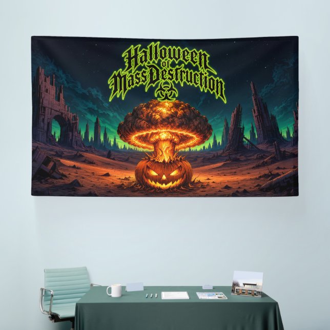 Halloween of Mass Destruction Radioactive Pumpkin  Banner (Tradeshow)