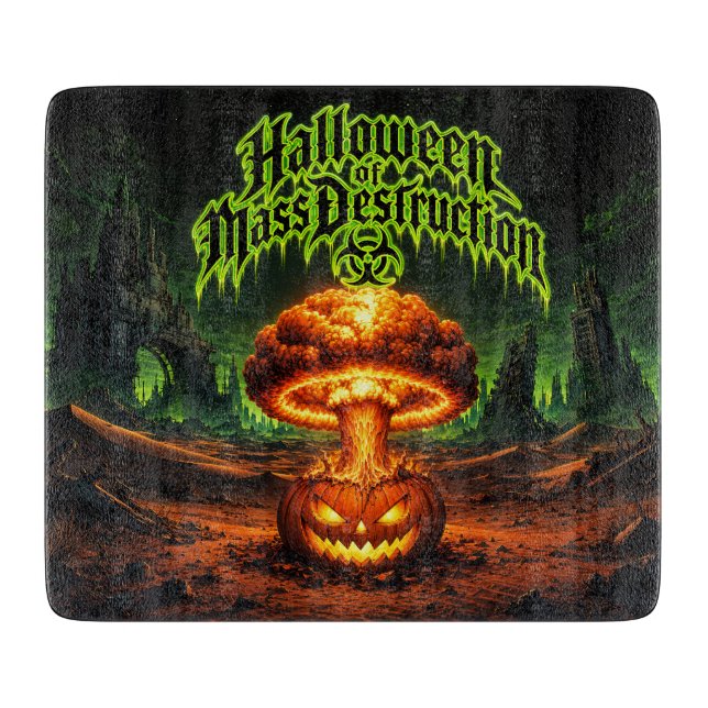 Halloween of Mass Destruction Radioactive Pumpkin  Cutting Board (Front)