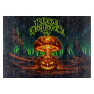 Halloween of Mass Destruction Radioactive Pumpkin Cutting Board