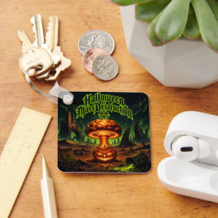 Halloween of Mass Destruction Radioactive Pumpkin Keychain