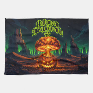 Halloween of Mass Destruction Radioactive Pumpkin Kitchen Towel
