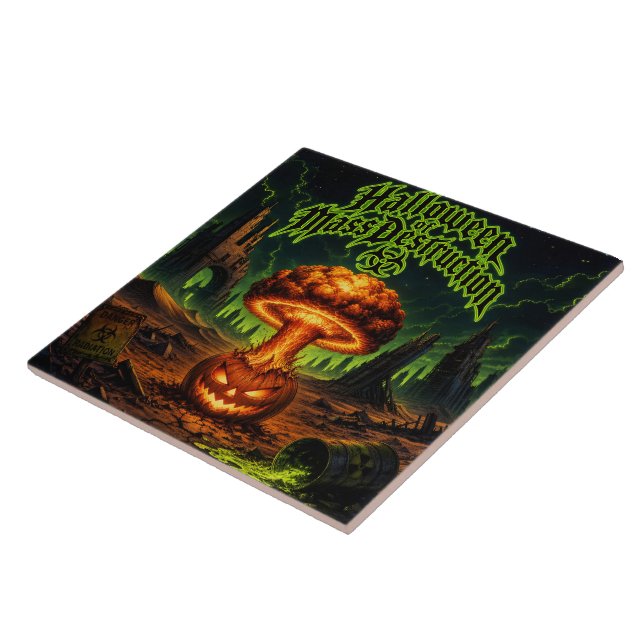 Halloween of Mass Destruction Radioactive Pumpkin  Tile (Side)