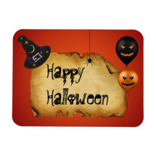 Halloween Old Parchment Greeting Magnet