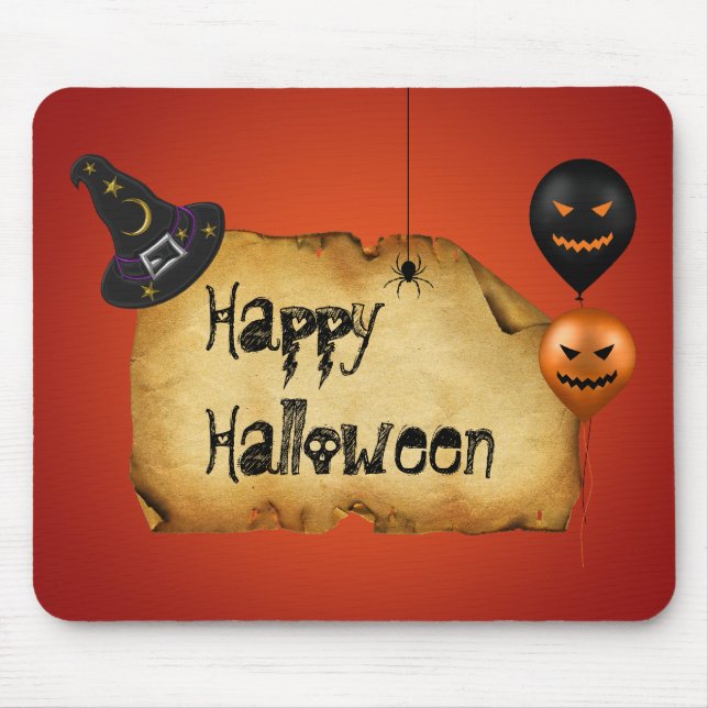 Halloween Old Parchment Greeting Mouse Pad (Front)