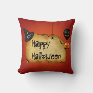 Halloween Old Parchment Greeting - Pillow