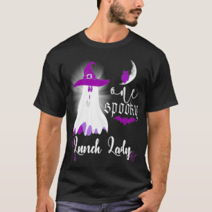 Halloween One Spooky Lunch Lady Cute Ghost Witch C T-Shirt
