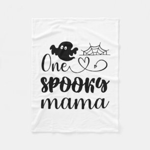 Halloween One Spooky Mama Birthday Fleece Blanket