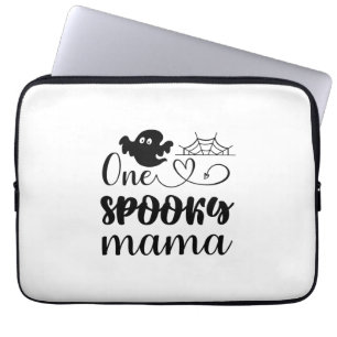 Halloween One Spooky Mama Birthday Laptop Sleeve