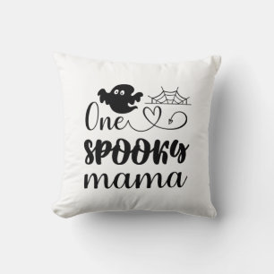 Halloween One Spooky Mama Birthday Throw Pillow