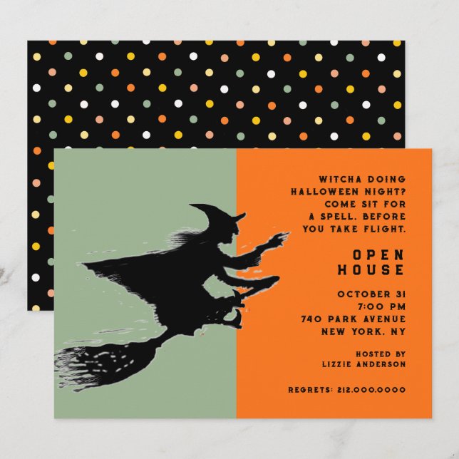 Halloween Open House Invitation (Front/Back)