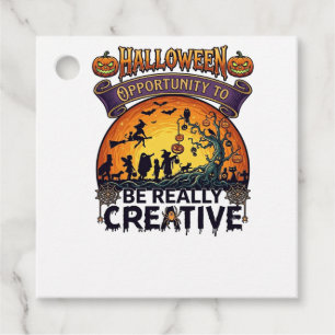 Halloween Opportunity Be Really Creative Witch Tre Favour Tags