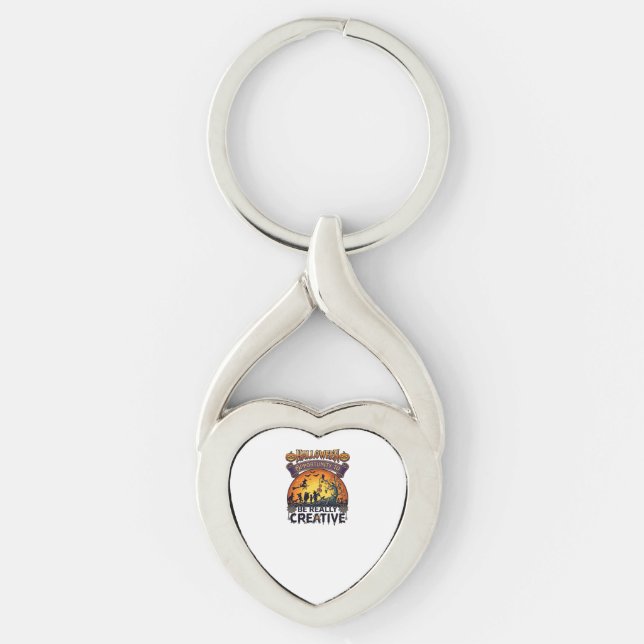 Halloween Opportunity Be Really Creative Witch Tre Keychain (Front)
