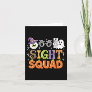 Halloween Optometrist Sight Squad Shirt Optometry Card