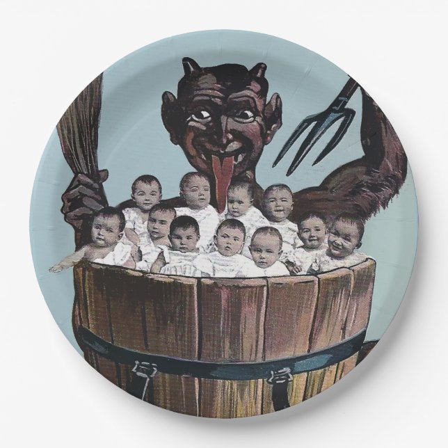 Halloween or Christmas Kampus Paper Plate (Front)