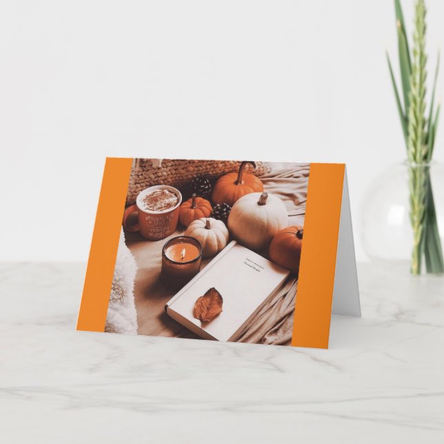 **HALLOWEEN or THANKSGIVING** CUDDLE-TIME WITH YOU Card (Front)