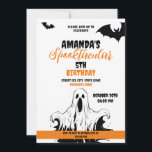Halloween Orange and White Scary Ghost Birthday Invitation<br><div class="desc">Halloween Orange and White Scary Ghost Birthday, if you're looking for something special on the Halloween occasion, especially for a birthday party, then, this invitation is for you. I features a spooky ghost, plus birthday information, so, don't hesitate to personalize it :) If you face any issues customizing the template,...</div>